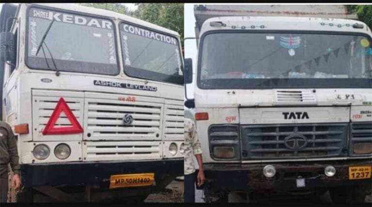 रेत माफिया सक्रिय जिले में नही थम रहे अवैध रेत परिवाहन के मामले 7 trak