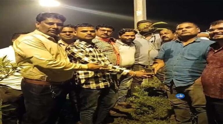 कुंबी समाज सेवा संगठन एवं ग्रीन टाइगर ने कोसमी हाइवे पर एक पेड़ लगाकर अमन पांडे का जन्मदिन मनाया 19 munna