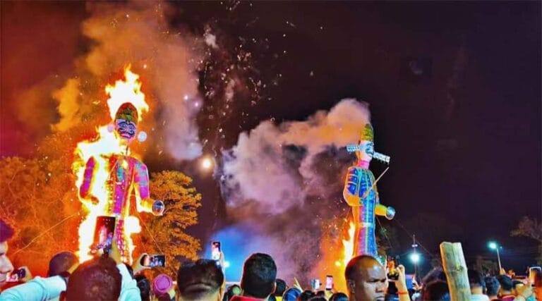 जय श्री राम के नारे के साथ रावण दहन 20 ravan
