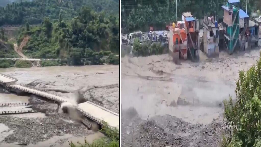 नेपाल-तिब्बत सीमा पर विनाशकारी बाढ़ का कहर, 160 से अधिक की मौत; 133 भारतीयों समेत 750 लापता (वीडियो ) 1 nepal flood 2026 tibet border