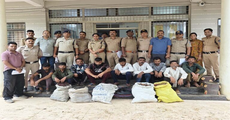 किसानों के खेतों से मोटर के कॉपर केबल चोरी करने वाले अंतरराज्यीय गिरोह का पर्दाफाश 29 multai