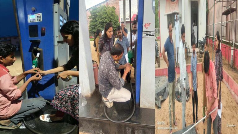पेट्रोल पंप के औचक निरिक्षण में डीजल की डिस्पेंसिंग यूनिट में गड़बड़ी पाए जाने पर नोजल किया गया सील 31 petrol