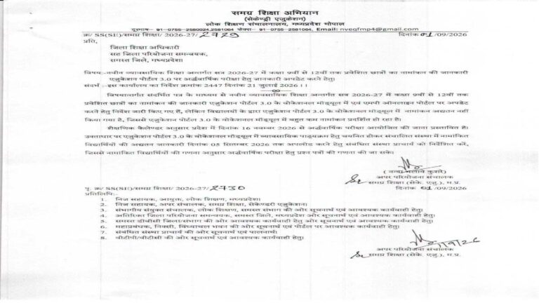 एमपी स्कूल न्यूज: कक्षा 9वीं से 12वीं के वोकेशनल छात्रों का डाटा 5 सितम्बर तक होगा अपडेट 34 vocetion